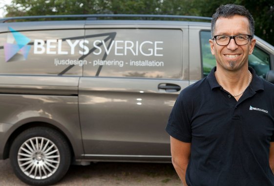 Konsult ljusdesign, ljussättning, belysning inne och utomhus - Anders Svensson konsult på Belys Sverige i Halmstad, Halland